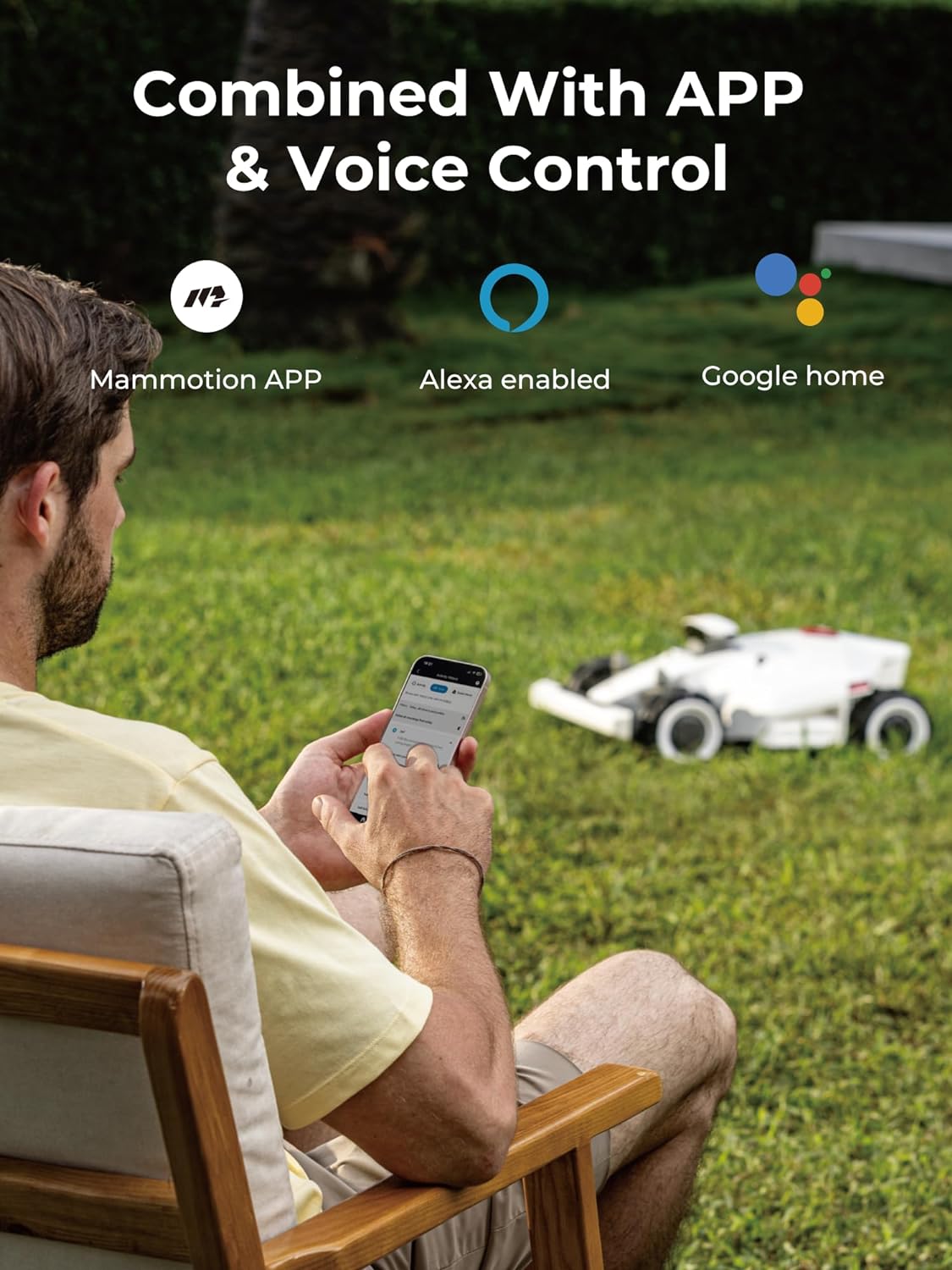 LUBA 2 AWD 5000H Robot Lawn Mower, Perimeter Wire Free Vision Robotic Lawnmower for 1.25 Acres Lawn, Cut Height 2.2"-4.0", 80% Slope, APP Control Compatible with Alexa, All-Wheel Drive, Anti-Theft